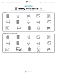 Rotary International printable worksheet preview