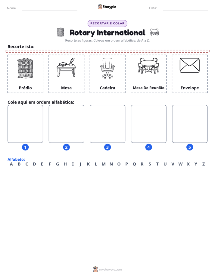Recortar & Colar Alfabeto