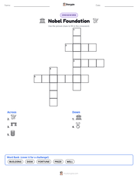 Nobel Foundation printable worksheet preview