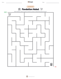 Aperçu de la feuille de travail imprimable Fondation Nobel