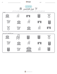 نوبل فاؤنڈیشن پرنٹ کرنے کے قابل ورکشیٹ کا پیش نظارہ
