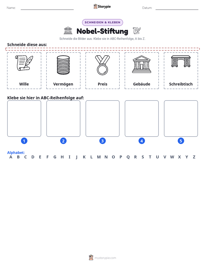 Schneiden & Einfügen Alphabet