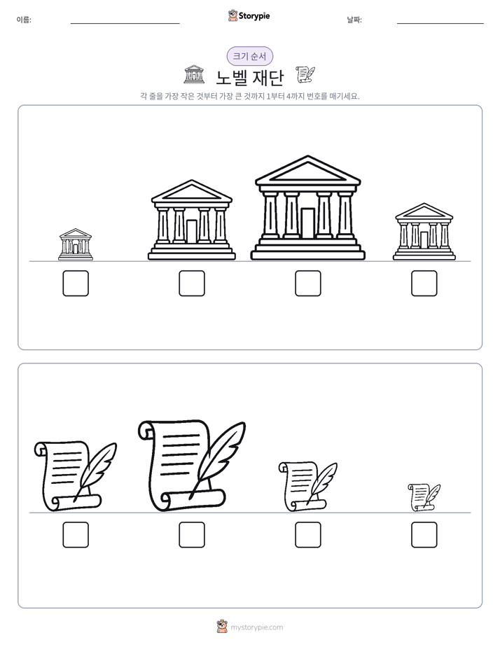 크기 순서
