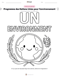 Aperçu de la feuille de travail imprimable Programme des Nations Unies pour l'environnement