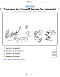 Aperçu de la feuille de travail imprimable Programme des Nations Unies pour l'environnement