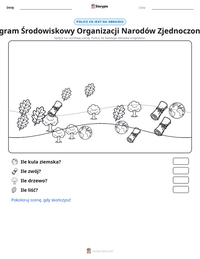 Podgląd drukowalnego arkusza ćwiczeń Program Środowiskowy Organizacji Narodów Zjednoczonych