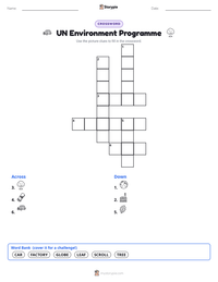 UN Environment Programme printable worksheet preview