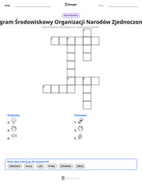 Podgląd drukowalnego arkusza ćwiczeń Program Środowiskowy Organizacji Narodów Zjednoczonych