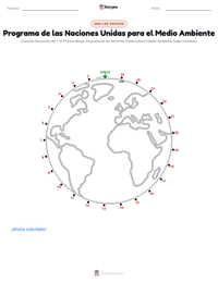 Vista previa de la hoja de trabajo imprimible de Programa de las Naciones Unidas para el Medio Ambiente