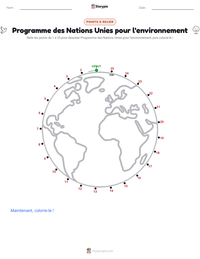Aperçu de la feuille de travail imprimable Programme des Nations Unies pour l'environnement