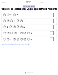 Vista previa de la hoja de trabajo imprimible de Programa de las Naciones Unidas para el Medio Ambiente