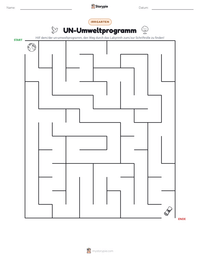 UN-Umweltprogramm druckbare Arbeitsblatt Vorschau