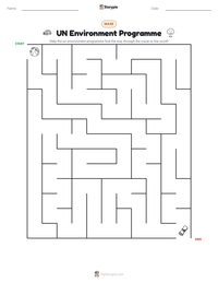UN Environment Programme printable worksheet preview