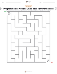 Aperçu de la feuille de travail imprimable Programme des Nations Unies pour l'environnement