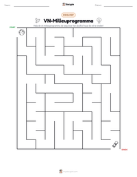 VN-Milieuprogramma afdrukbare werkblad voorbeeld