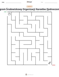 Podgląd drukowalnego arkusza ćwiczeń Program Środowiskowy Organizacji Narodów Zjednoczonych