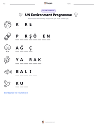 BM Çevre Programı yazdırılabilir çalışma sayfası önizlemesi