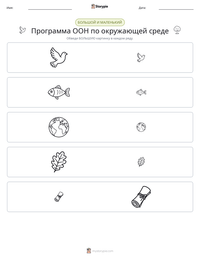 Программа ООН по окружающей среде предварительный просмотр распечатываемого рабочего листа