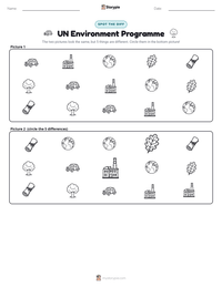 UN Environment Programme printable worksheet preview