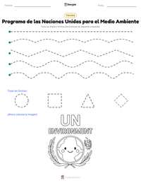 Vista previa de la hoja de trabajo imprimible de Programa de las Naciones Unidas para el Medio Ambiente