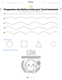 Aperçu de la feuille de travail imprimable Programme des Nations Unies pour l'environnement