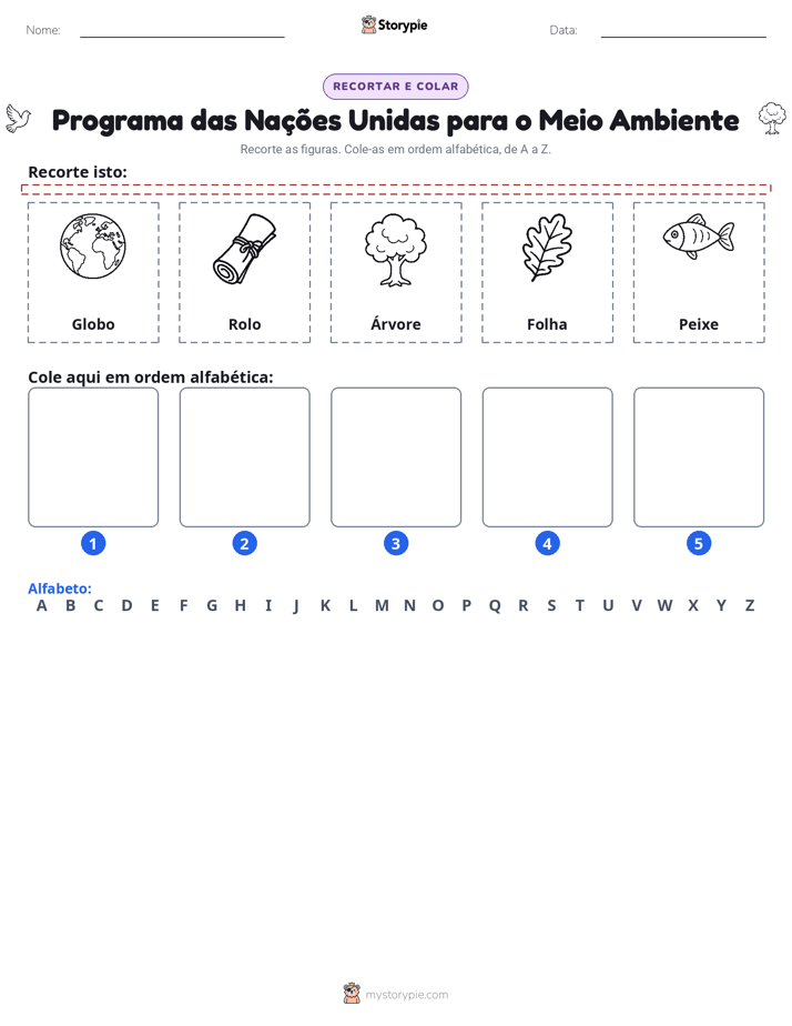 Recortar & Colar Alfabeto