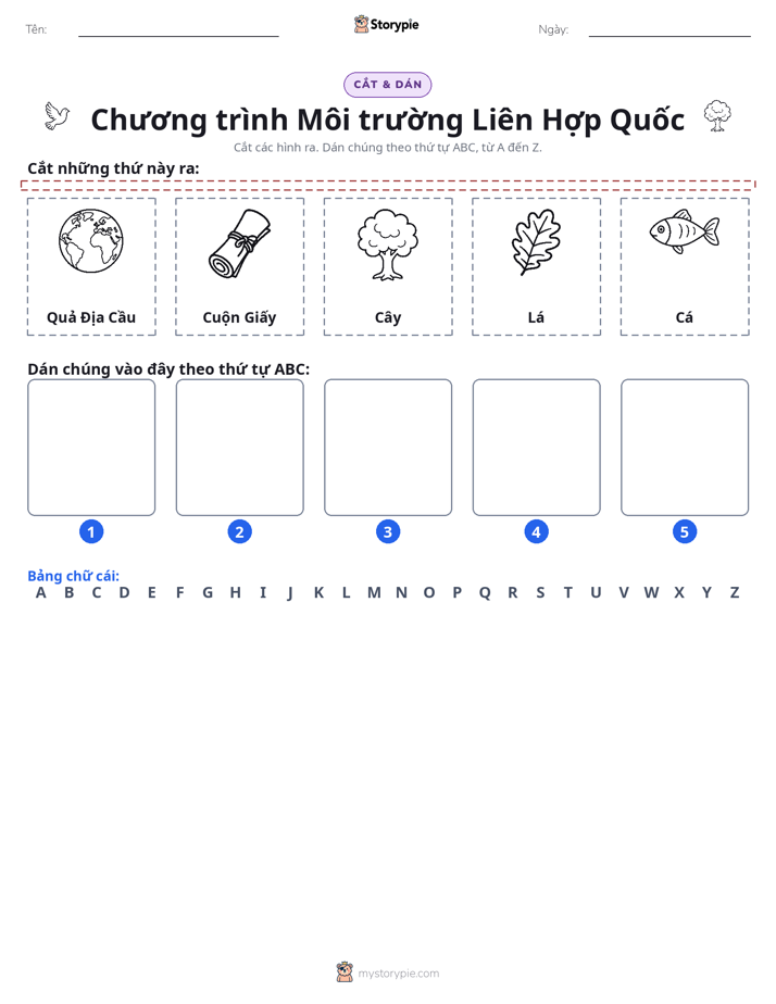 Cắt & Dán Chữ Cái