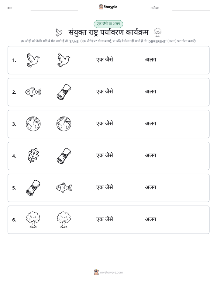 समान या भिन्न