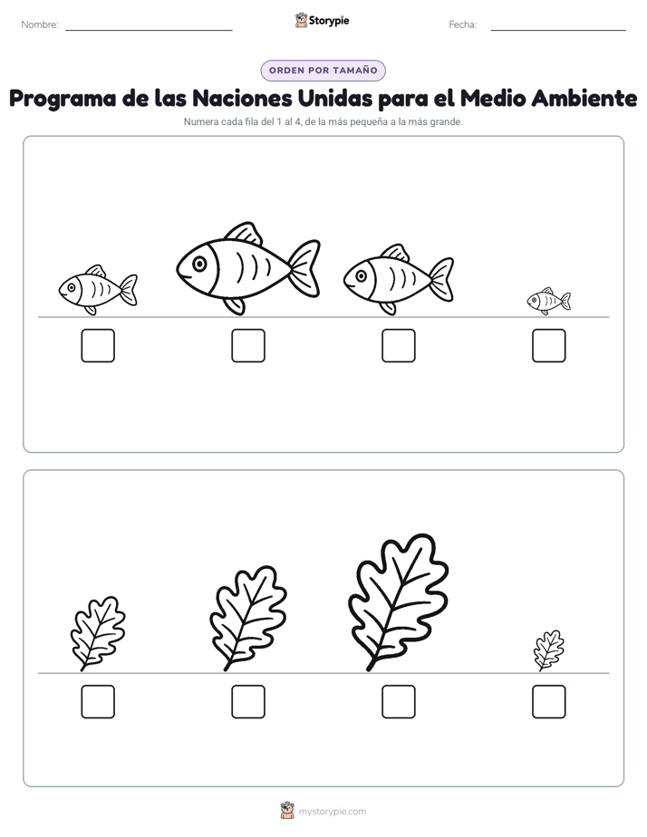 Orden de Tamaños