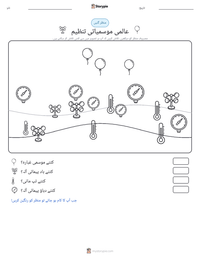 عالمی موسمیاتی تنظیم پرنٹ کرنے کے قابل ورکشیٹ کا پیش نظارہ