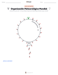 Vista previa de la hoja de trabajo imprimible de Organización Meteorológica Mundial