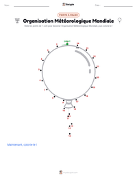 Aperçu de la feuille de travail imprimable Organisation Météorologique Mondiale