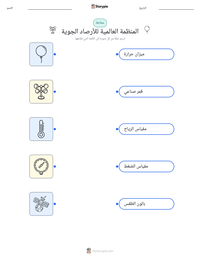 معاينة ورقة العمل القابلة للطباعة المنظمة العالمية للأرصاد الجوية