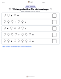 Weltorganisation für Meteorologie druckbare Arbeitsblatt Vorschau
