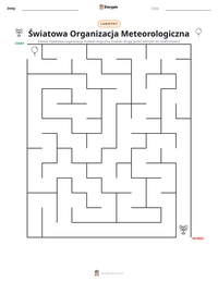 Podgląd drukowalnego arkusza ćwiczeń Światowa Organizacja Meteorologiczna