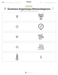 Podgląd drukowalnego arkusza ćwiczeń Światowa Organizacja Meteorologiczna