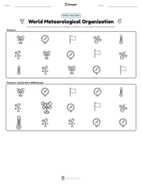 World Meteorological Organization printable worksheet preview