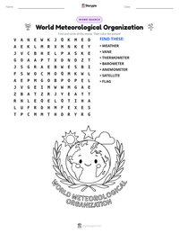 World Meteorological Organization printable worksheet preview