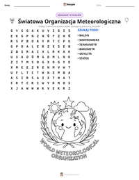 Podgląd drukowalnego arkusza ćwiczeń Światowa Organizacja Meteorologiczna