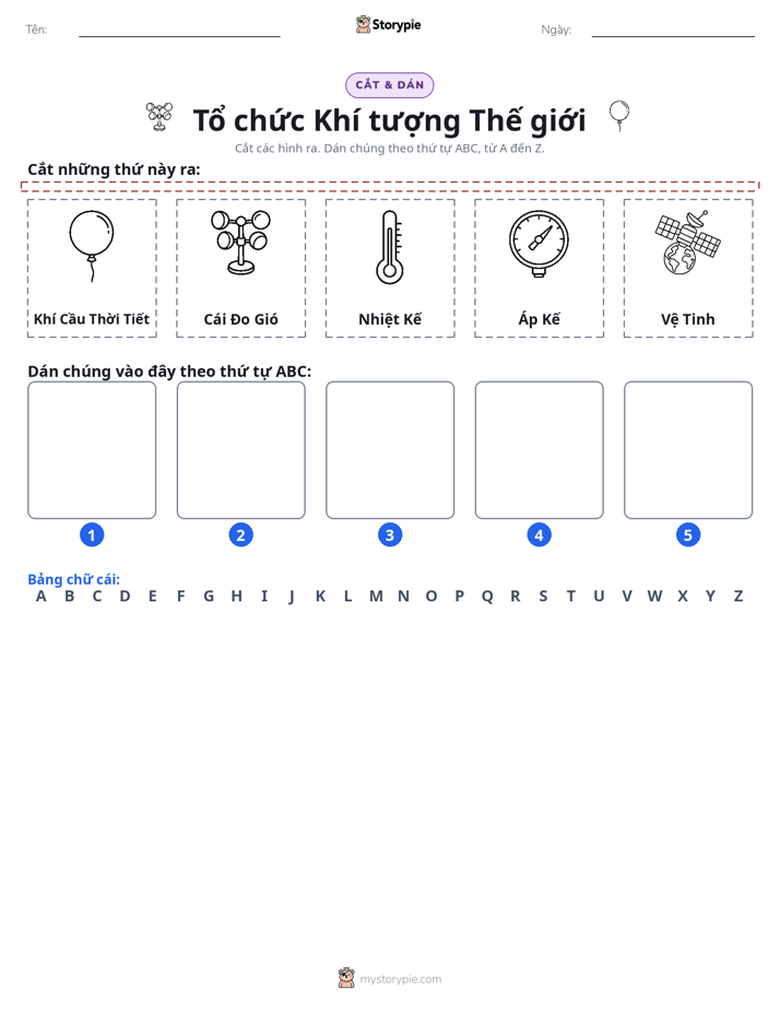 Cắt & Dán Chữ Cái