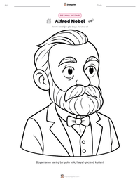 Alfred Nobel yazdırılabilir çalışma sayfası önizlemesi