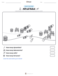 Alfred Nobel printable worksheet preview