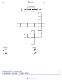 Alfred Nobel printable worksheet preview