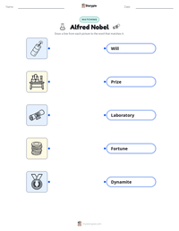 Alfred Nobel printable worksheet preview
