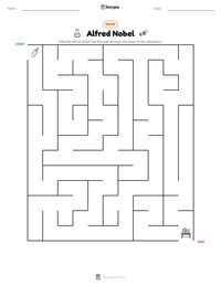 Alfred Nobel printable worksheet preview