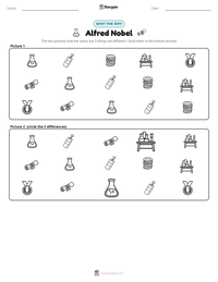 Alfred Nobel printable worksheet preview