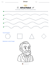 Aperçu de la feuille de travail imprimable Alfred Nobel
