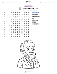 Alfred Nobel printable worksheet preview