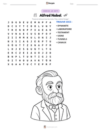 Aperçu de la feuille de travail imprimable Alfred Nobel