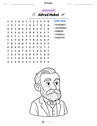 Alfred Nobel afdrukbare werkblad voorbeeld